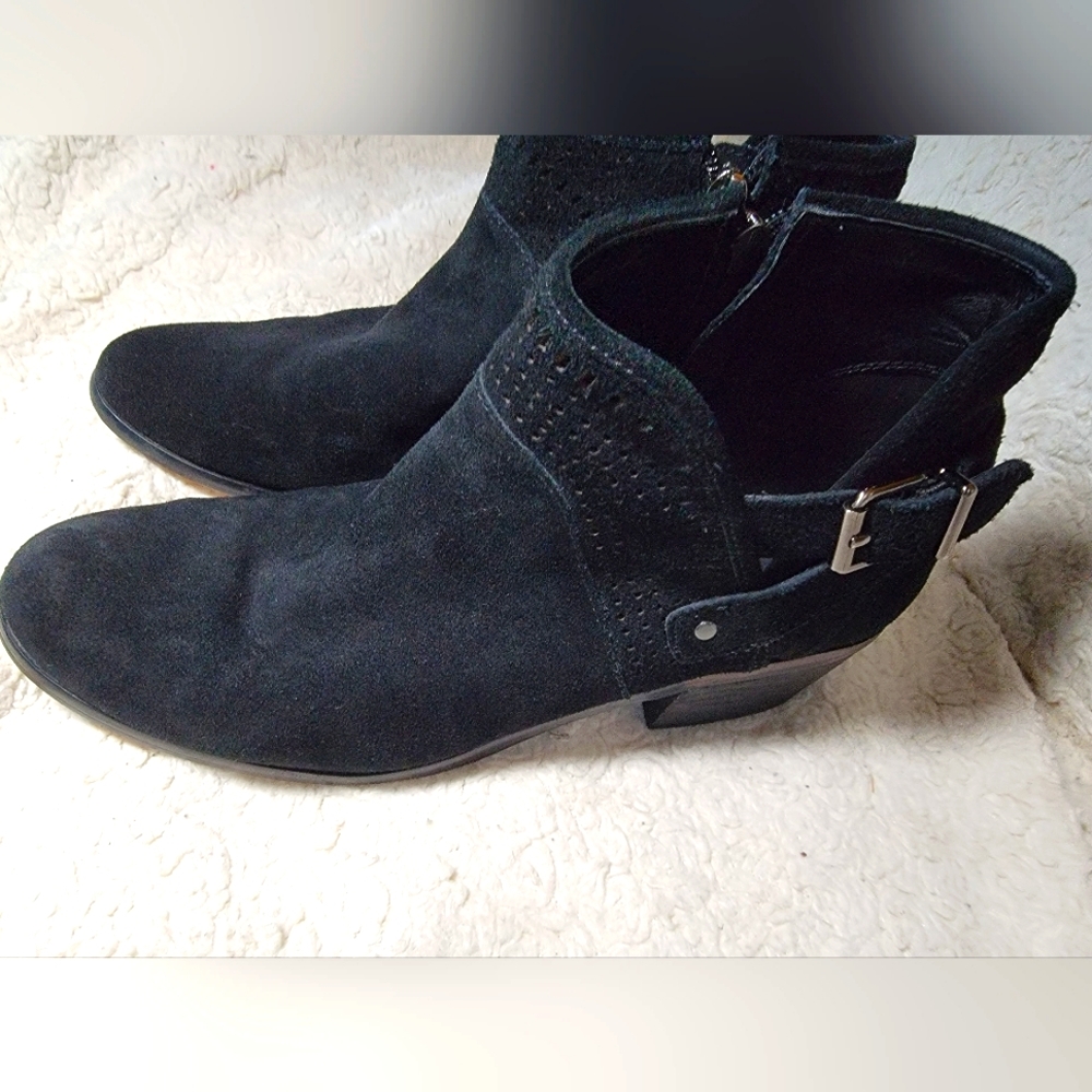 Womens Vince Camuto Shoes Vince Camuto Pralata Black Leather Ankle Bootie Size 8